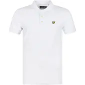 Lyle & Scott enfärgad polotröja i vitt