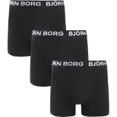 Björn Borg Boxershorts i Stretchig Bomull 3-Pack Svart Storlek