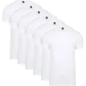 Alan red Derby T-shirt ed rund hals, vit (6-pack) Vit Storlek