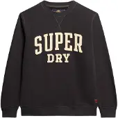 Superdry för män. M2014012A Vintage Athletic sweatshirt svart (M), Casual, Bomull, Lång ärm