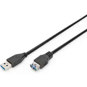 Assmann - USB-förlängningskabel - USB typ A (hane) till USB typ A (hona) - USB 3.0 - 3 m - svart