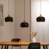 Opviq Hänglampa Berceste , dimbar, Svart, Vardagsrum / matsal, Metall, Pendellampa