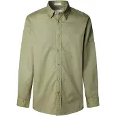 Pepe Jeans för män. PM3090843 Charly grön skjorta (L), Blå, Casual, Bomull, Lång ärm