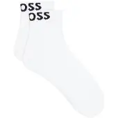 BOSS Two-pack of quarter-length socks with contrast logos