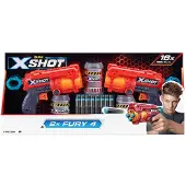 XShot X-Shot Excel Double Fury 4 Combo Foam Blaster Pack (16 Darts 3 Cans)