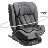 Chicco Bilbarnstol - CHICCO - UNICO EVO - Grupp 0/1/2/3 - I-Size - Justerbart ryggstöd - Insats - Grå Svart svart