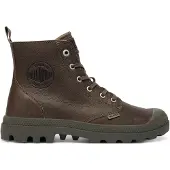 Palladium Boots med snörning mörkbrun