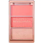 Revolution Blush Icon Palette Rougepalett 3 g Authentic Peach