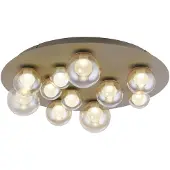 Pure LED taklampa Popup, dimbar, Brun / mässing, Vardagsrum / matsal, Metall, LED-taklampa