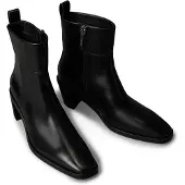 Calvin Klein Leather Ankle Zip Cowboy Boots