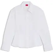 HUGO Relaxed-fit blouse with peplum hem