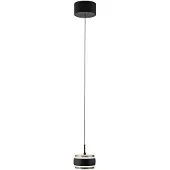 Paul Neuhaus Pendellampa Falling Rings, dimbar, Svart, Vardagsrum / matsal, Metall, Modern