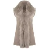 Infinity Leather Toscana Sheepskin Long Gilet för kvinnor-Sorocaba