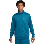 Nike -logga På Ryggen Blå Träningsjacka Med Dragkedja