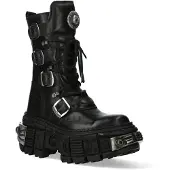 New rock Mid Calf Gothic läderstövlar-WALL1473-S3
