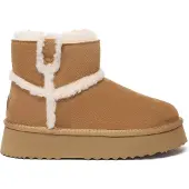 EVER AU Australia Women Barren Leather Chic Platform Short Boots