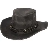 Infinity Leather Cowboy Aussie Bush-hatt i äkta läder