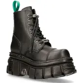 New rock Veganläder Combat Platform-stövlar - TANKMILI083-VS2