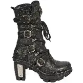 New rock Ladies Floral Gothic läderstövlar - NEOTR005-S25