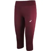 Asics 3/4 Leggings för damer i vinrött