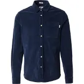 Pepe Jeans för män. PM3090844 Clayton marinblå skjorta (L), Casual, Bomull, Lång ärm, Marino