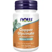 Now , Koppar Glycinat, 3 mg, 120 Tabletter