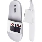 Ben Sherman Union Mens White Sliders