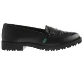 Kickers Lachly Quilt Loafer Dam Svarta Skor