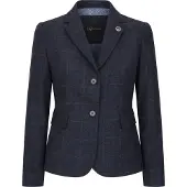 TruClothing Marinblå Skräddarsydd Fit Tweed Formell Blazer för kvinnor