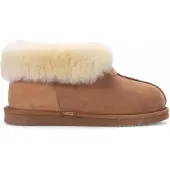 Infinity Leather Damskor i fårskinnsmocka, brun slip-on, vinterstövlar - Glacier