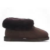 Infinity Leather Damskor i fårskinnsmocka, brun slip-on, vinterstövlar - Glacier