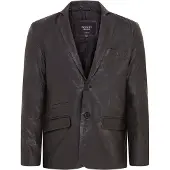 Infinity Leather Herr svart slimmad italiensk kavajjacka-Somero
