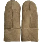 Infinity Leather Womens Tan Genuine Real Sheepskin Suede Mittens Warm Gloves