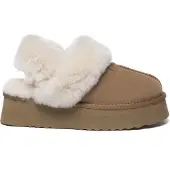 EVER AU Australia Women Fantail Leather Slippers With Two Removable Straps