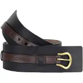 Cole Haan 55mm svart/brunt brett bälte för herrar