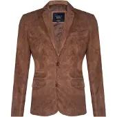 Infinity Leather Blazer Suede Jacka Mjuk Italiensk Läder Kappa