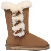 EVER AU Australia Women Ashy Horn Toggle Buttons Tall Boots