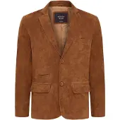 Infinity Leather Herr Tan Slim Goat Mocka Italiensk kavajjacka-Somero
