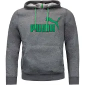 Puma Mens SP Hoodie Fleece Graphic Logo Sweatshirt Grå 827876 03