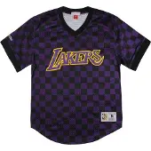 Mitchell & ness NBA LA Lakers Wordmark Mesh T-shirt för herrar