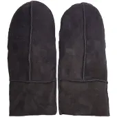 Infinity Leather Womens Black Genuine Real Sheepskin Suede Mittens Warm Gloves