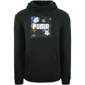 Puma Graphic Logo Långärmad Pullover Svart Herr Hoodie 596726 01