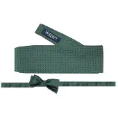 Hackett London Printed Silk mörkgrön fluga för herrar