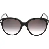 Tom Ford Gradient Smoke Lensed Shiny Black Plastic Solglasögon