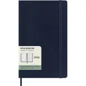 Moleskine Classic Soft 12M veckokalender Large Sapphire Blue 2026