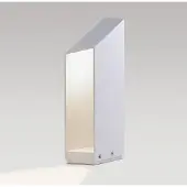 Marset LED pollare Domus, dimbar, Vitt / opal, Aluminium / grå / zink, Design, LED-utomhuslampa
