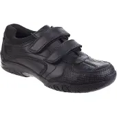 Hush puppies Jezza Senior Läderherrarnas Svarta Loafer