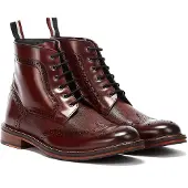 Ben Sherman Alfred Brogue Läder Herr Burgundy Kängor