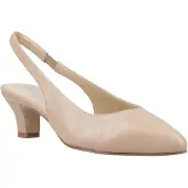 Hush puppies Nahla Läder Dam Nude Spetsig Slingback Skor