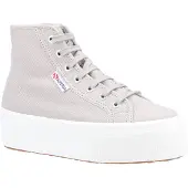 Superga 2708 HI Top Cotton Damstövlar Grå Colomba/Vit Avorio